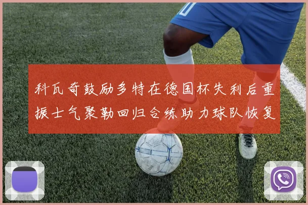 科瓦奇鼓励多特在德国杯失利后重振士气聚勒回归合练助力球队恢复状态